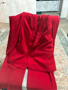 Express Red Jacket with Sleek Satin Lining